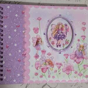Girls Fairies Spiral Journal Diary Notebook Purple and Pink